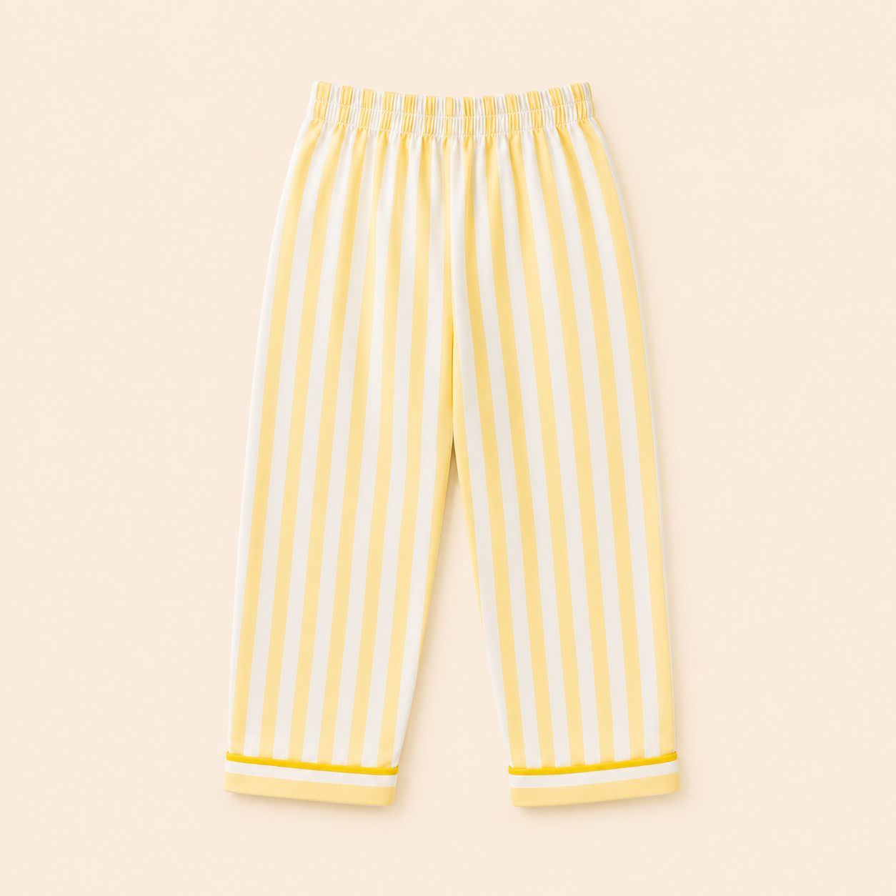 Kids yellow striped patch night suit – back view