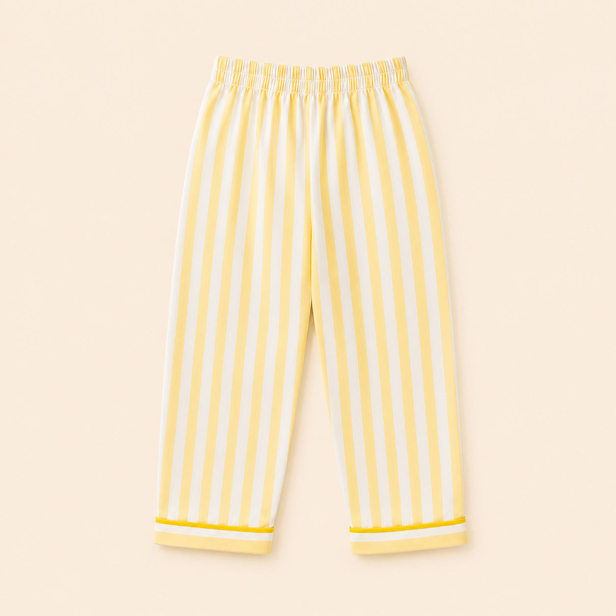 Kids yellow striped patch night suit – back view