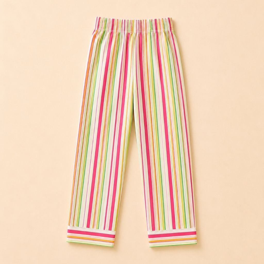 Cotton Woven Full Sleeves Multi Stripe Coordinating Shirt & Pajama Nightsuit Set for Kids
