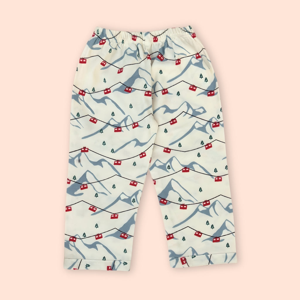 Flannel Pajama Set – Cable Car Print Nightsuit