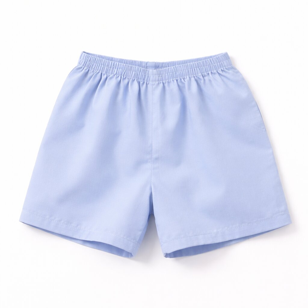 Cotton Co-ord Set with Bicycle Patch | Light Blue Shirt & Shorts Summer Outfit
