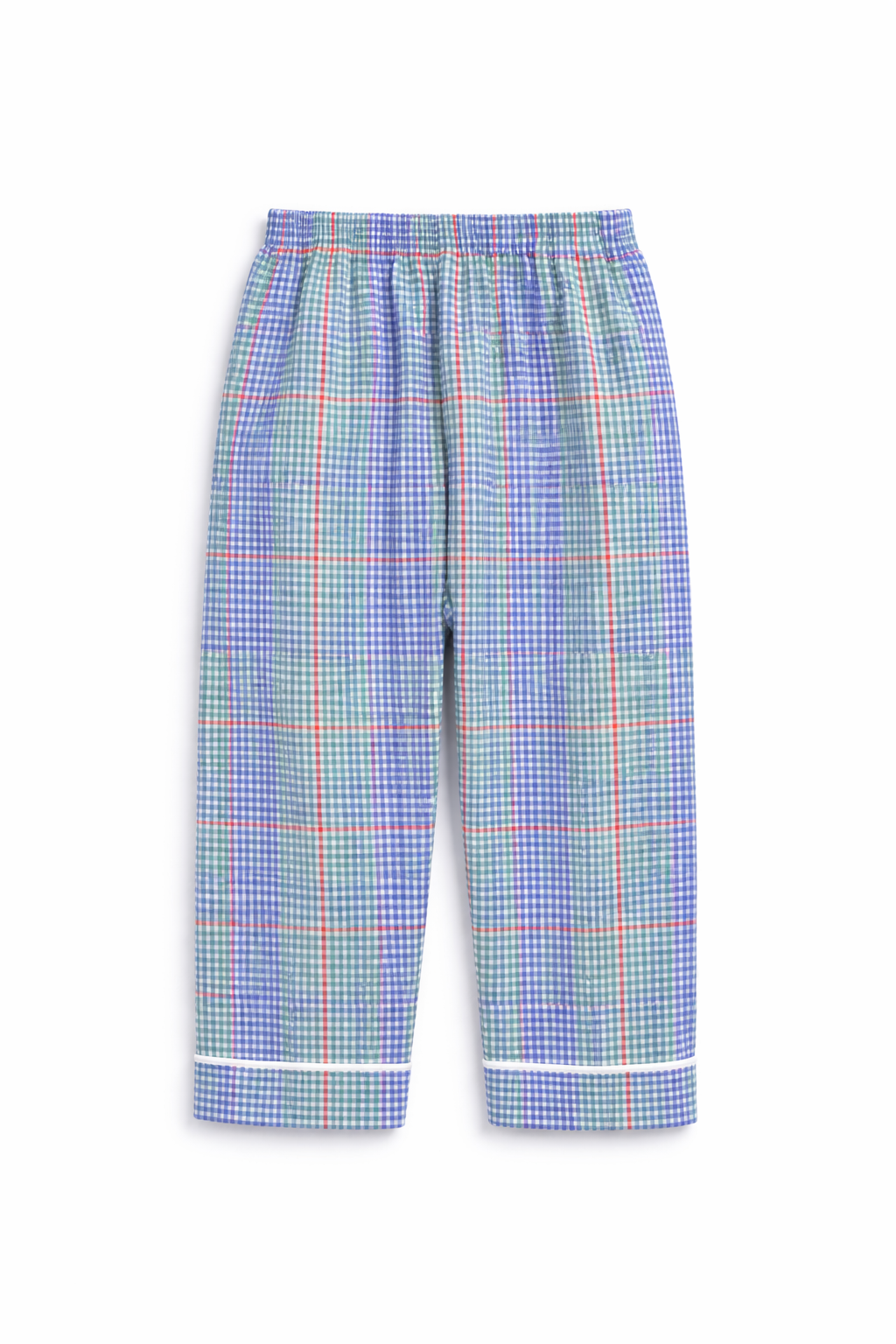 Kids Cotton Checkered Night Suit with Front Open Shirt