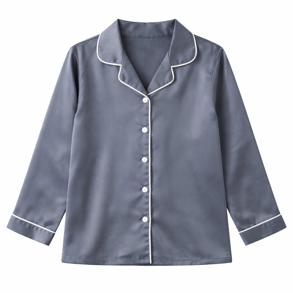 Girls grey satin night suit – side view