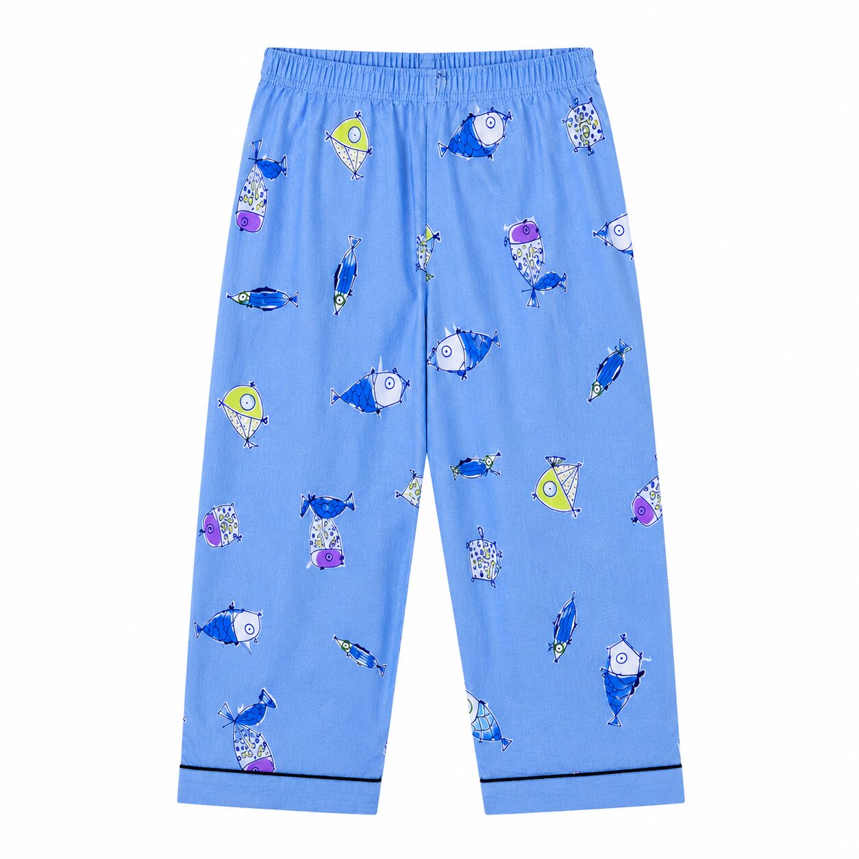 Kids Pure Cotton Fish Print Night Suit Set | Full Sleeve
