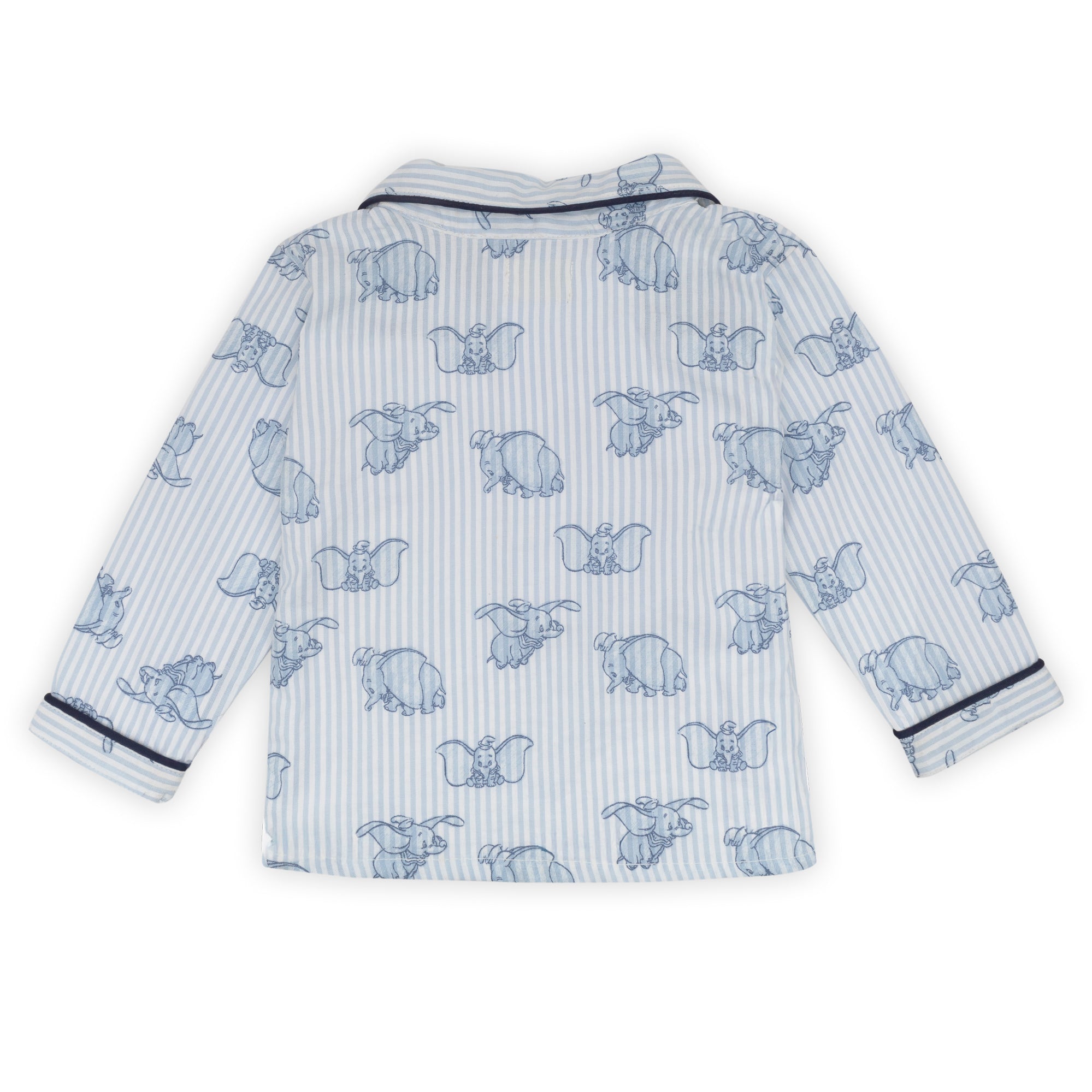 Children's shirt with elephant pattern on a white background
