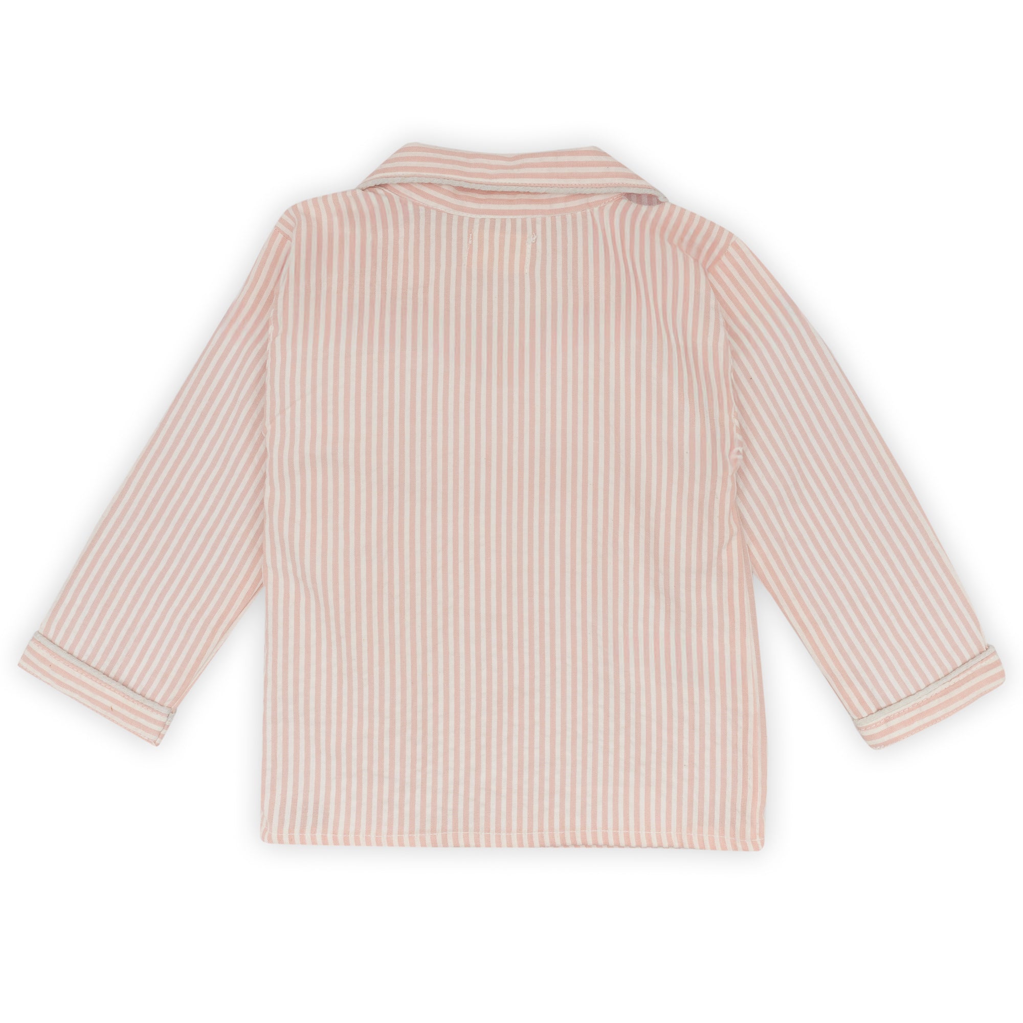 Beige striped shirt on a white background