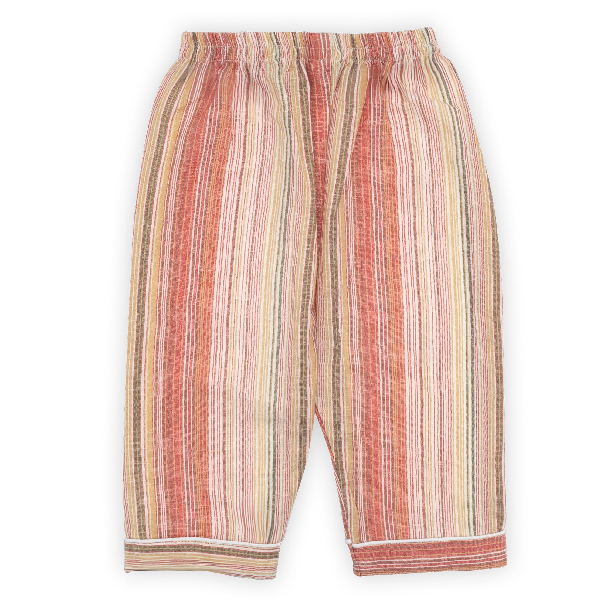 Striped pants on a white background