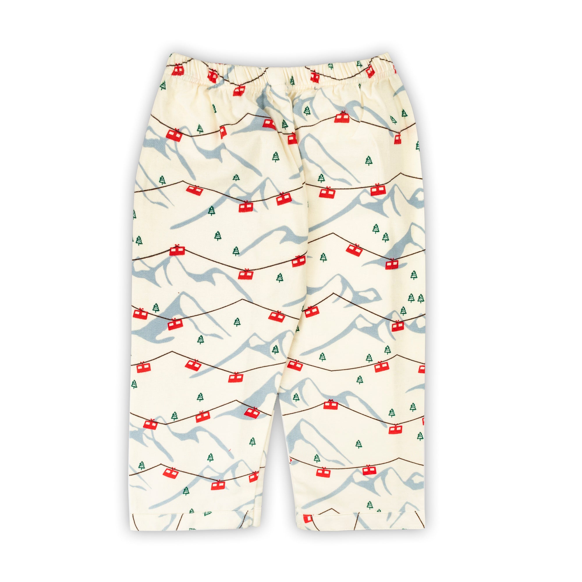 Winter Pajama Set – Cream Bird & Branch Print Nightsuit