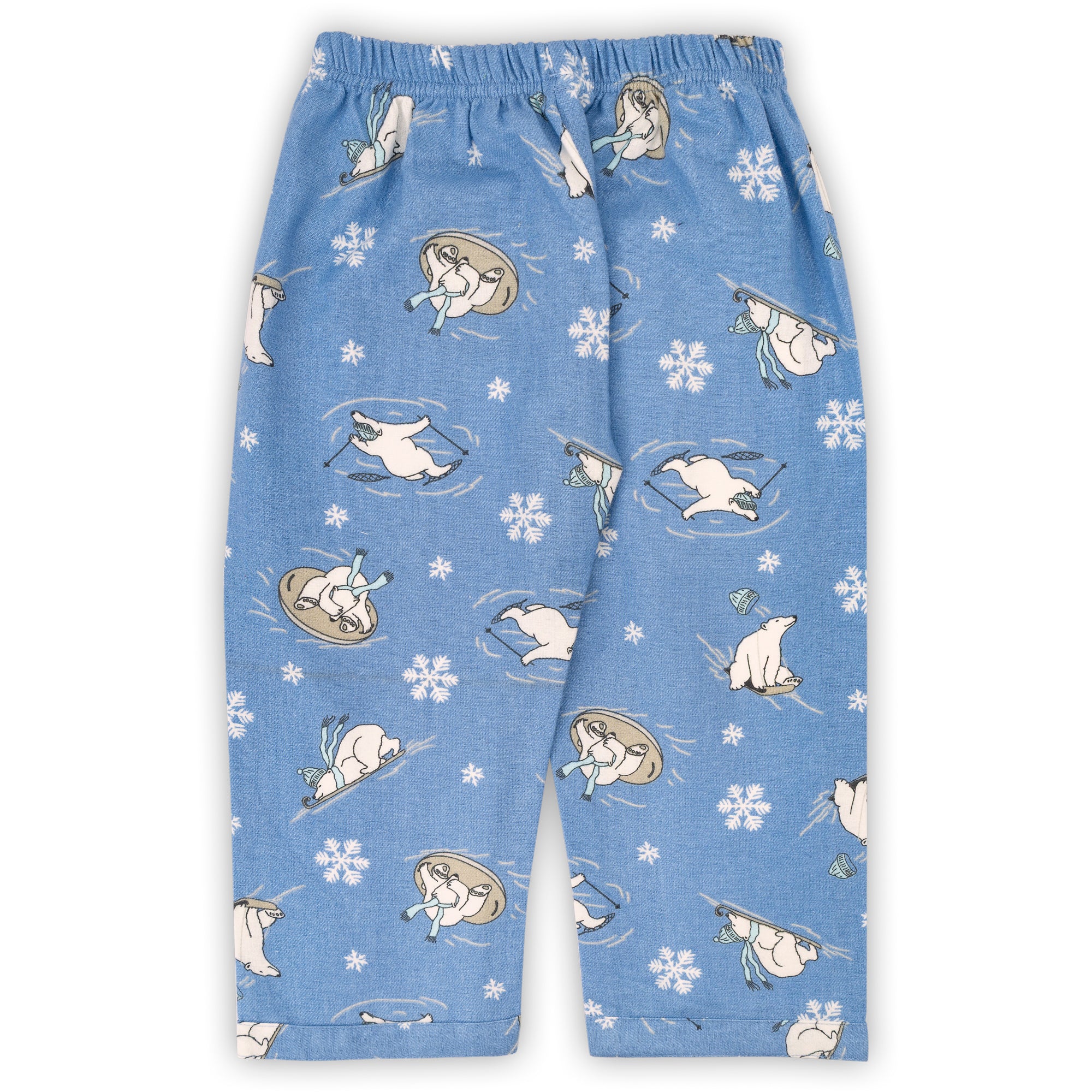 Winter Pajama Set – Blue Polar Animal Print Nightsuit