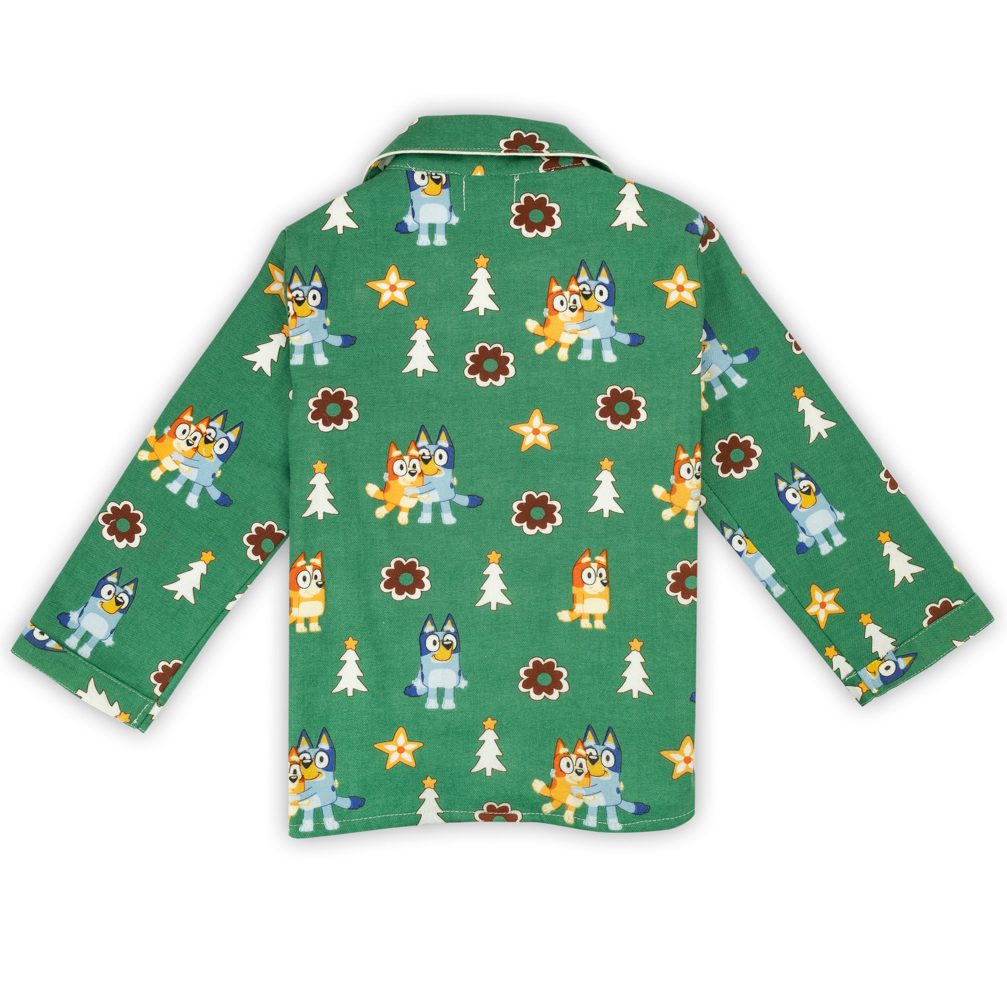 Winter Pajama Set – Green Animal Friends Print Nightsuit
