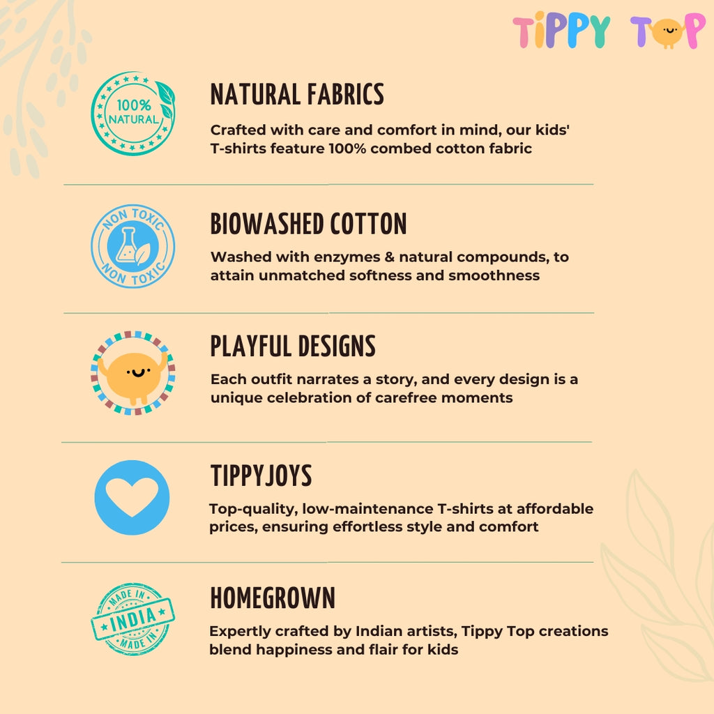 Kids Black French Bulldog Motif T-Shirt