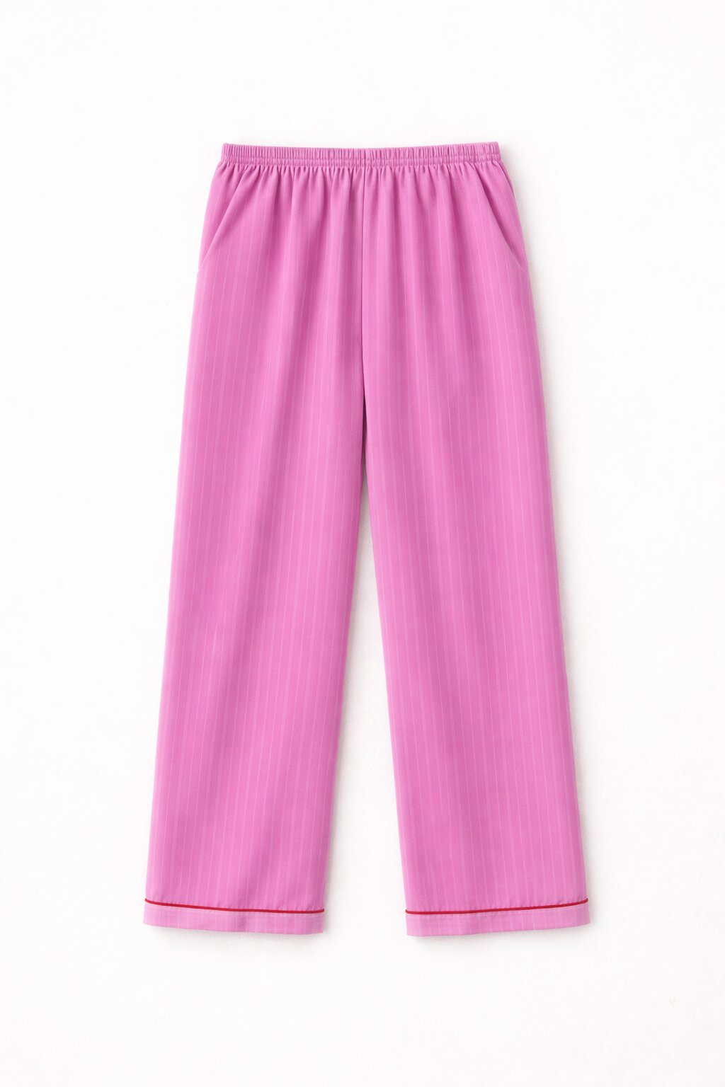 Girls pink heart pocket night suit – child wearing front view