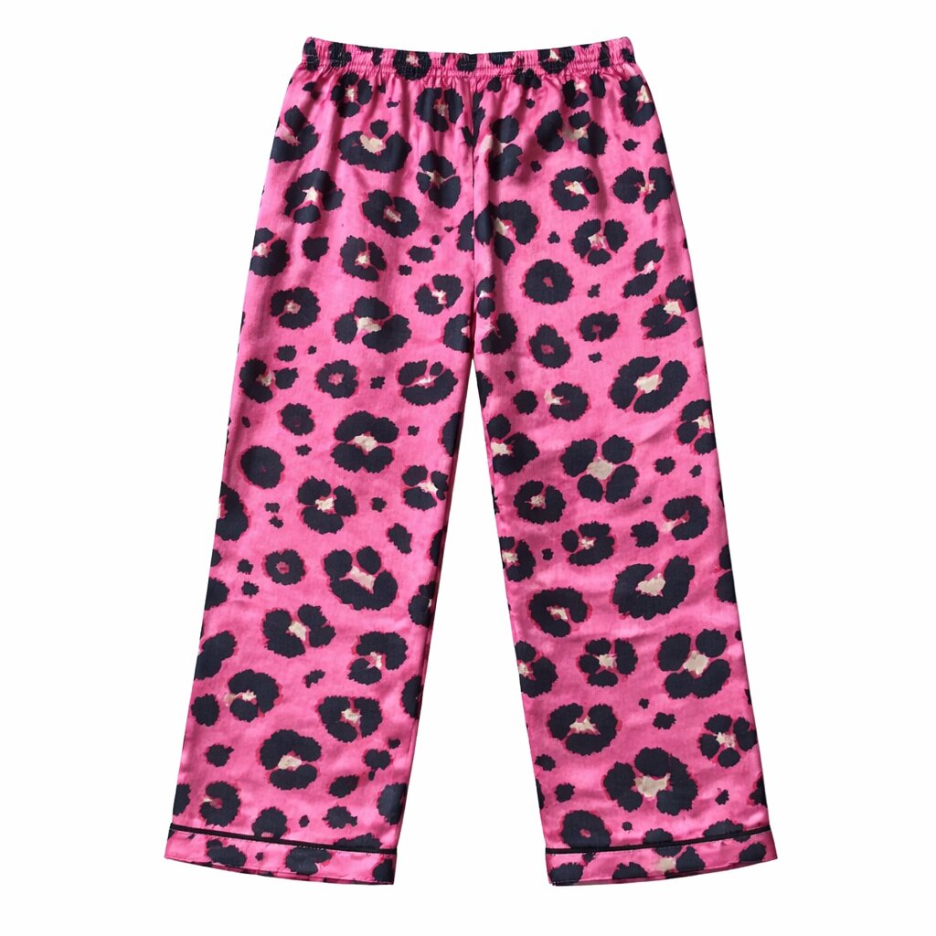 Pink Leopard Satin Night Suit Set | Soft Sleepwear