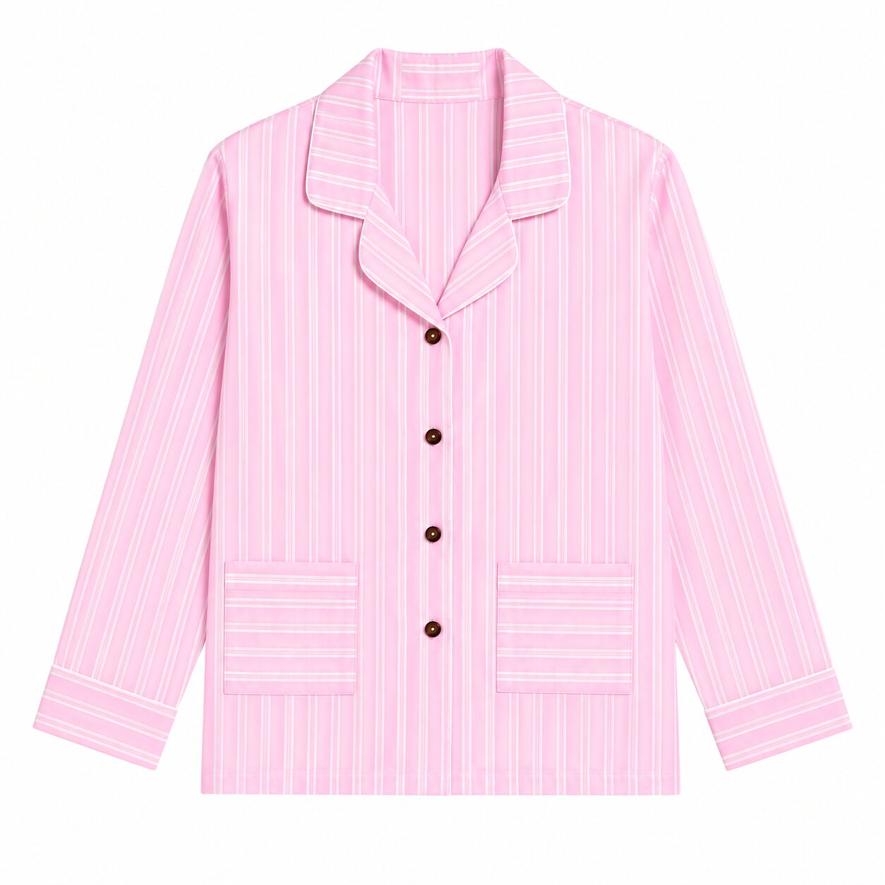 Pink Stripe Cotton Night Suit