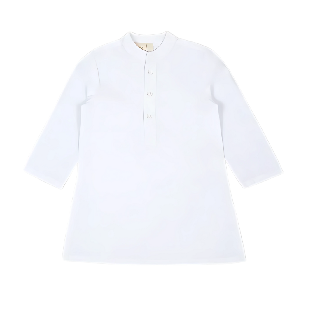 White Cotton Multicolor Nehru Jacket Kurta Set