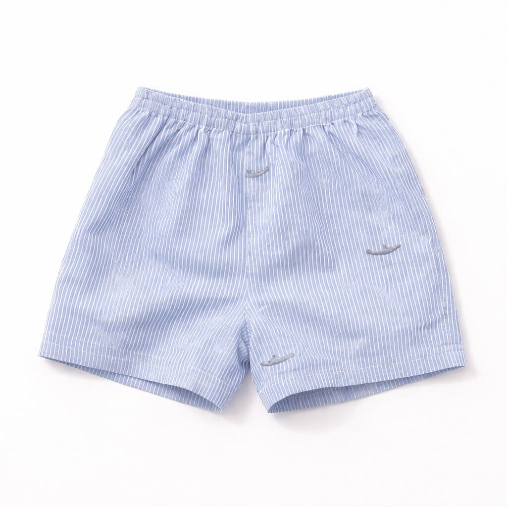 Boys Blue Striped Cotton Co-ord Set | Shirt & Shorts Summer Outfit - Tippy Top