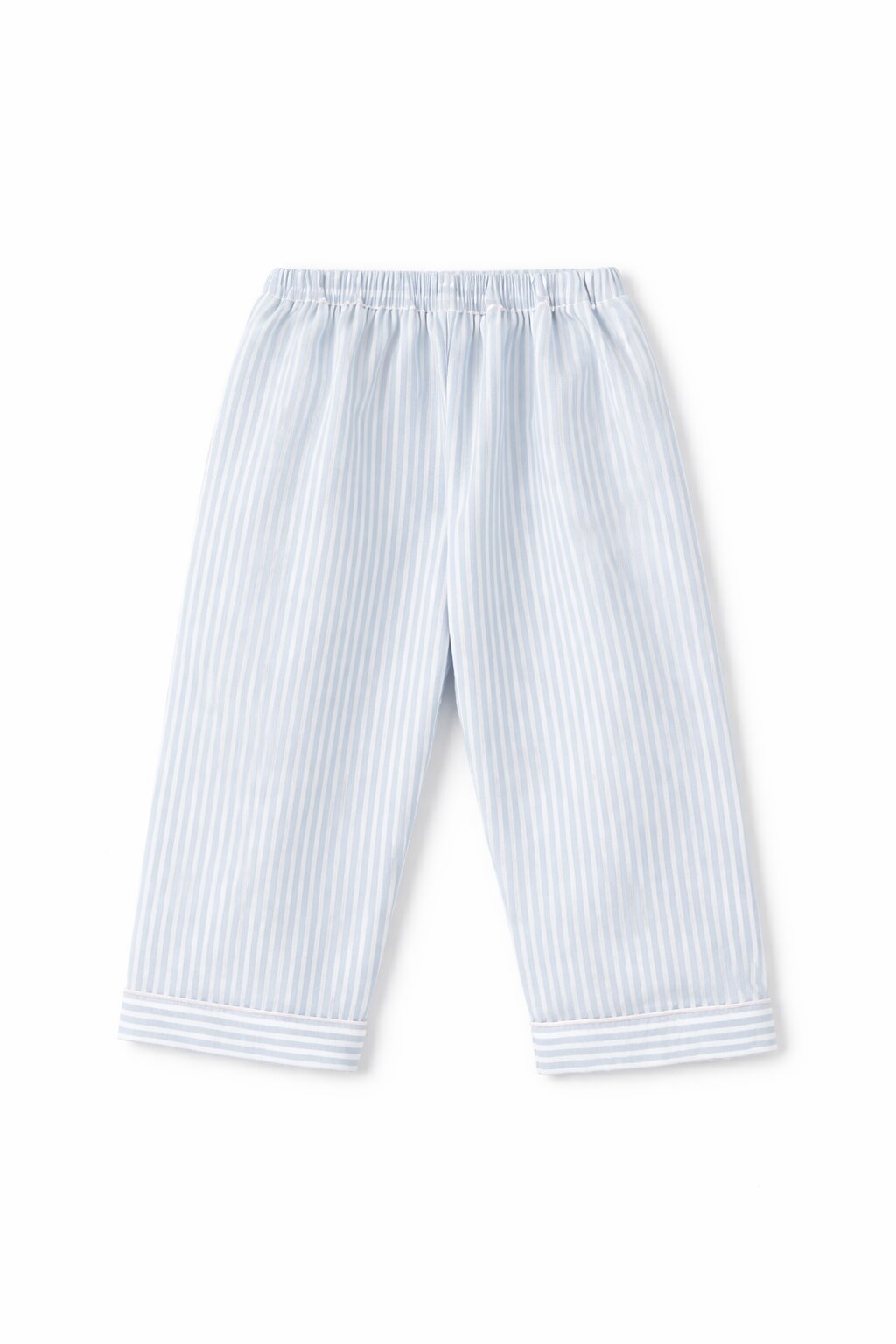 Blue Striped Cotton Night Suit with Star Patch