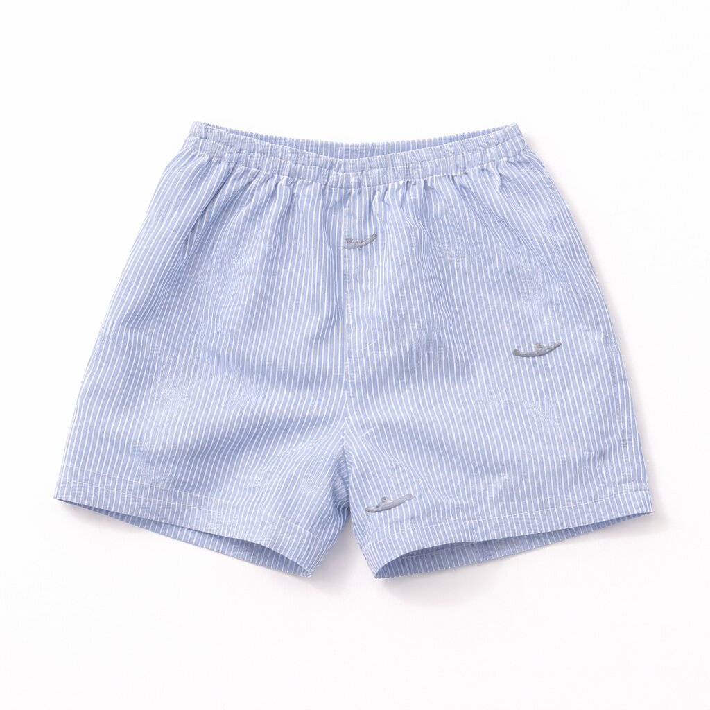 Blue Striped Cotton Co-ord Set | Shirt & Shorts Summer Outfit for Boys