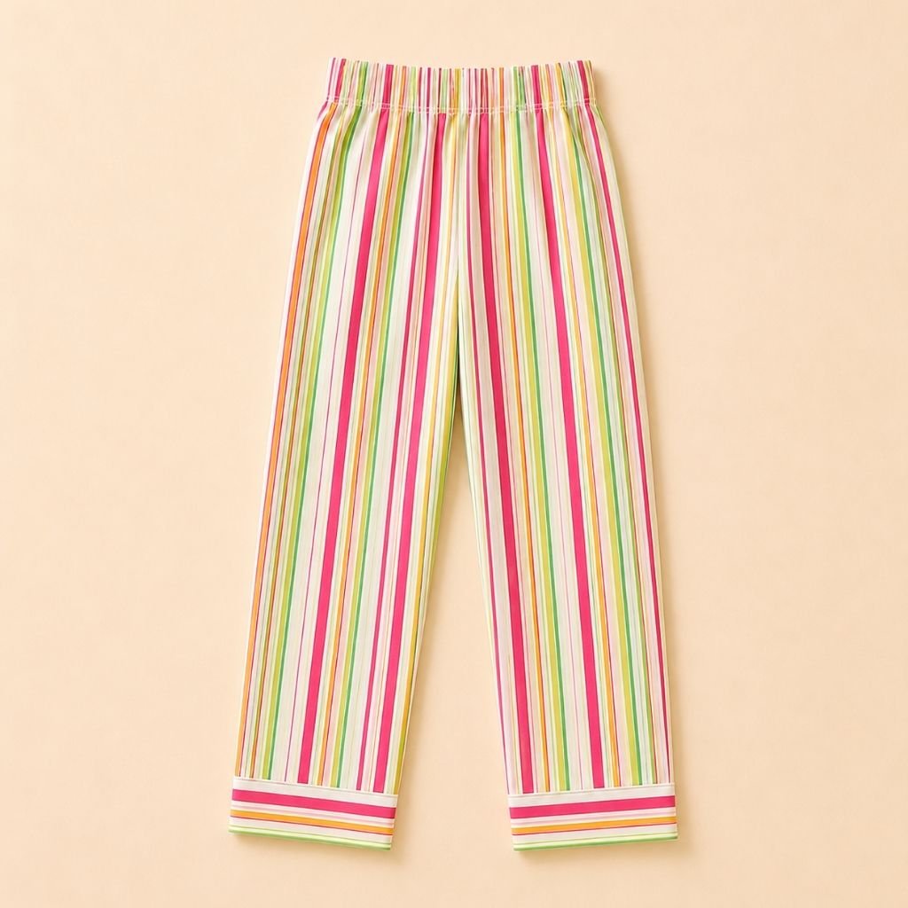 Cotton Woven Full Sleeves Multi Stripe Coordinating Shirt & Pajama Nightsuit Set for Kids - Tippy Top