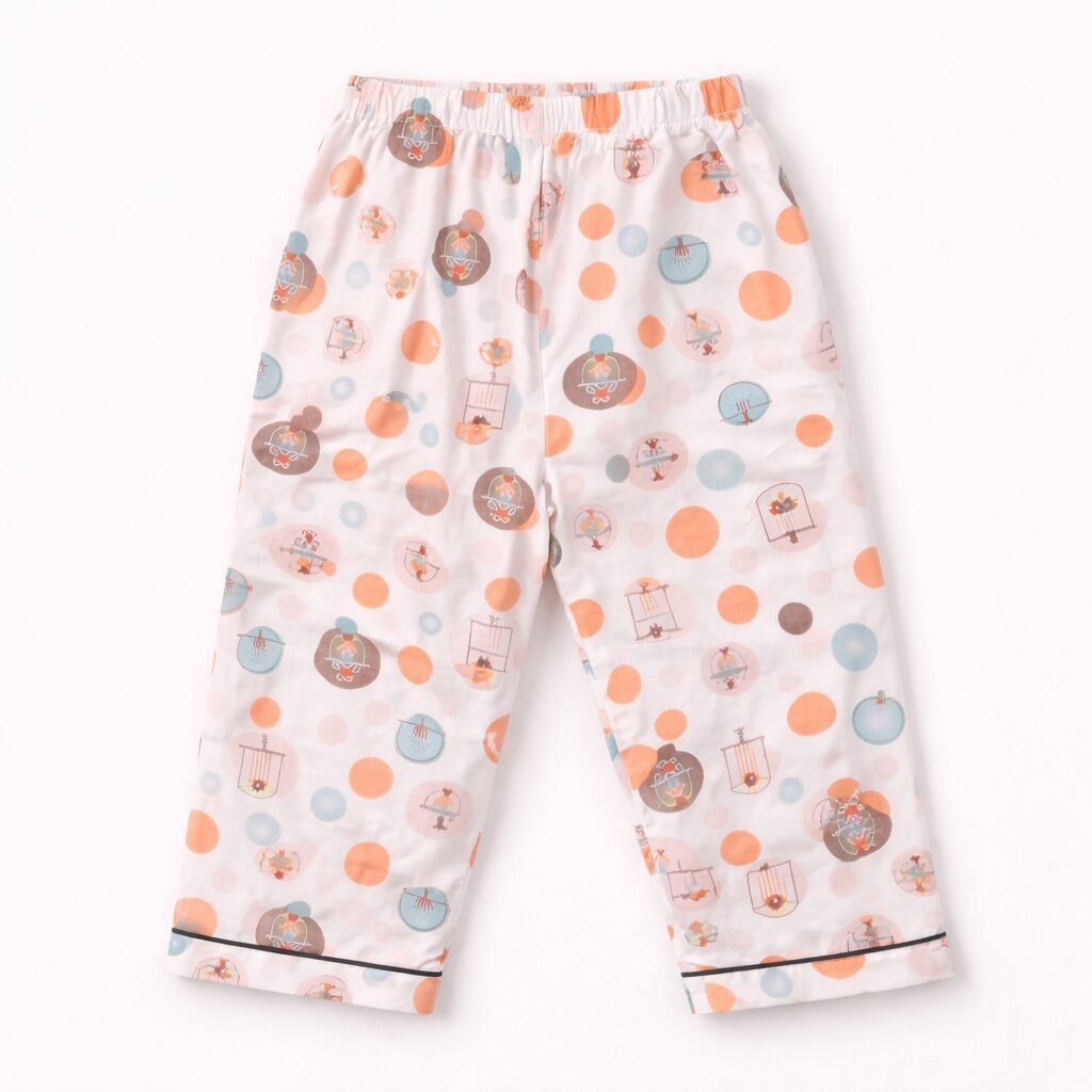 Kids Cotton Night Suit with Polka Dot Toy Print | Full Sleeve - Tippy Top