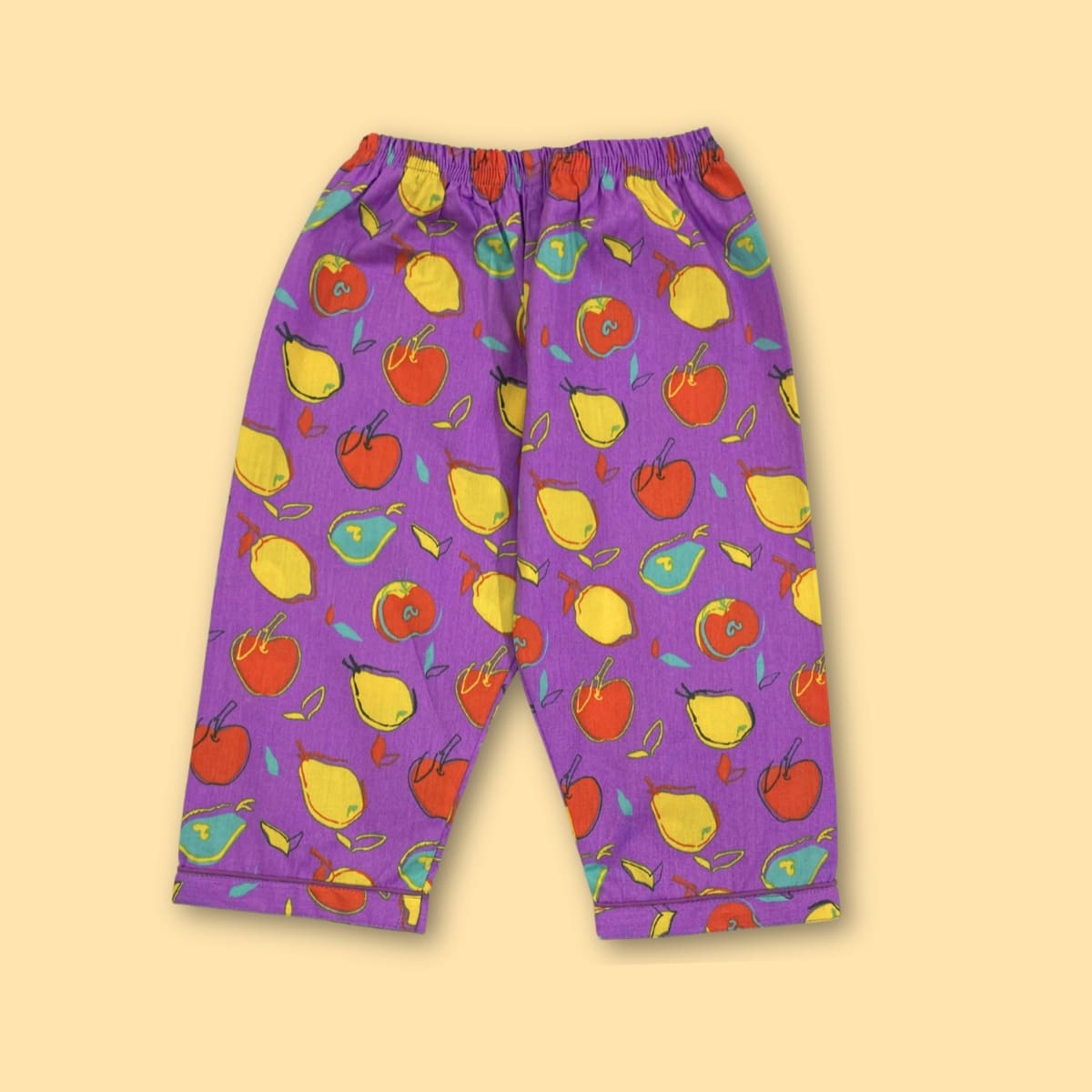 Kids Purple Cotton Fruity Print Night Suit Set - Tippy Top