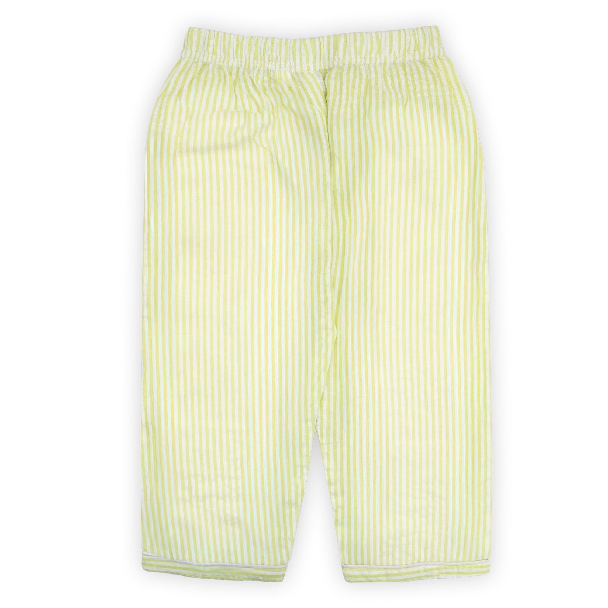 Kids Striped Cotton Night Suit with Rabbit Patch - Tippy Top