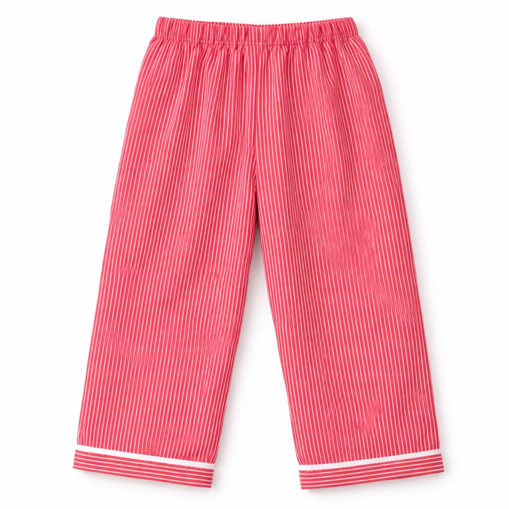 Pure Cotton Red Stripe Strawberry Patch Nightsuit Set